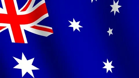 Waving flag   of  Australia Stock Footage 12236607