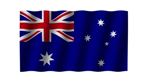 Waving flag of Australia . Stock Footage 113913856