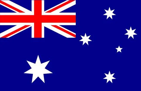 Waving Flag of Australia Stock Illustration