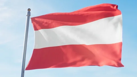 Waving Flag Of Austria Loop Stock Footage 127473087