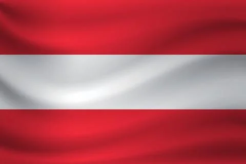 Waving flag of Austria. Vector illustration Stock Illustration