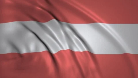 Waving Flag of Austria in the Wind Stock Footage 98455282