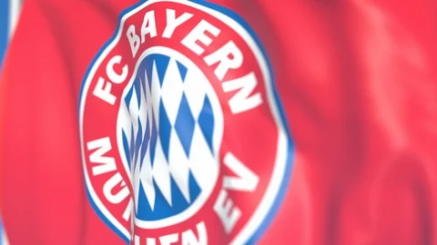 Flag Ogf the Bayern Munchen Footbal Club, Germany, Editorial