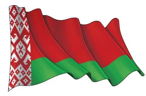 Waving Flag of Belarus Stock Illustration