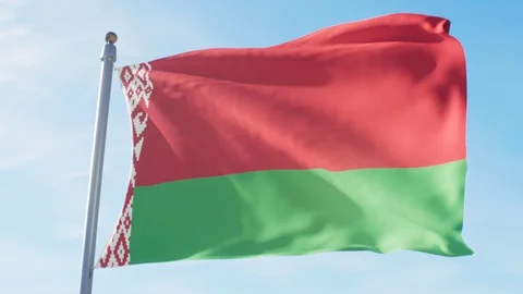 Waving Flag Of Belarus Loop Stock Footage 127625267