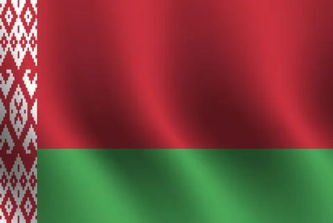 Waving flag of Belarus. Vector illustration Stock Illustration