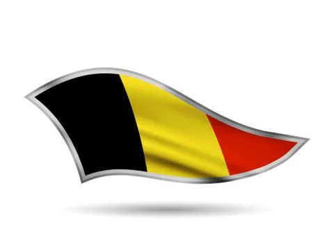 Waving Flag of Belgium Stock Illustration