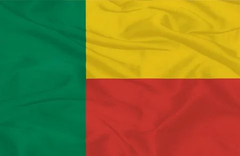Waving Flag of Benin Stock Illustration