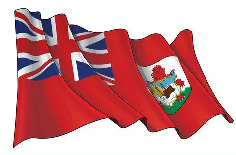Waving Flag of Bermuda Stock Illustration