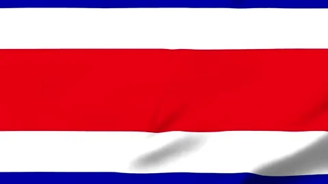 Waving flag with blue white and red horizontal stripes 库存影片 343573947