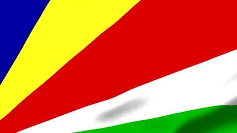Waving flag with blue yellow red white and green horizontal stripes Vídeos de archivo 343317506