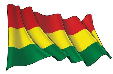 Waving Flag of Bolivia Stock Illustration