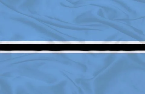 Waving Flag of Botswana Stock Illustration