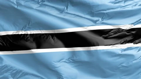 Waving flag of Botswana Republic. Loop Stock Footage 232724137