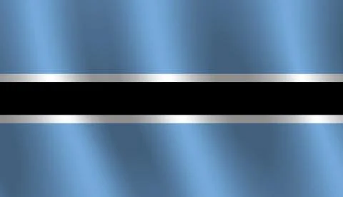 Waving flag of Botswana Vector illustration Stock Illustration