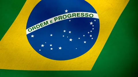 Waving flag of Brazil background loop 動画素材 34435106
