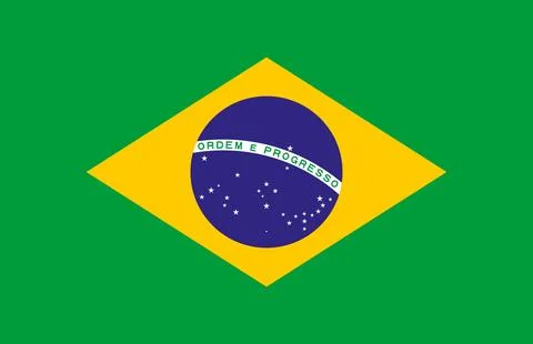 Waving Flag of Brazil 스톡 일러스트