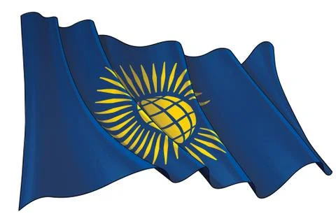 Waving Flag of British Commonwealth Stock Illustration