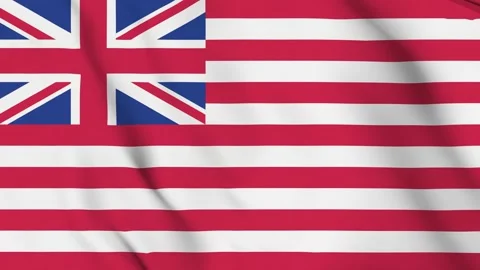 Waving Flag of British East India Company Video Background Stock Footage 283144953
