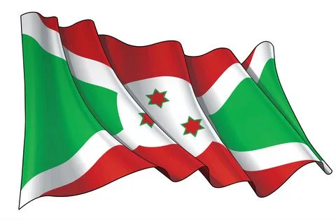 Waving Flag of Burundi Stock Illustration