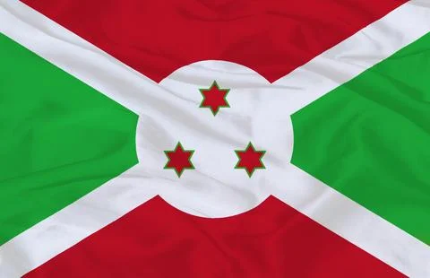 Waving Flag of Burundi Stock Illustration