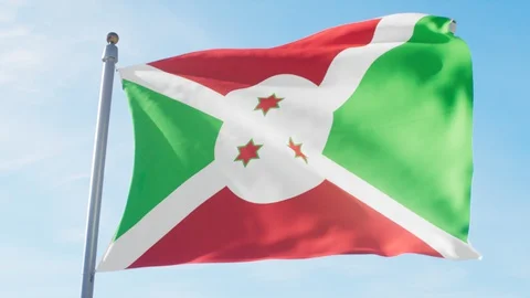 Waving Flag Of Burundi Loop Stock Footage 127627355