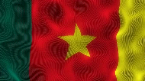 Waving Flag Cameroon Stock Footage 54351067