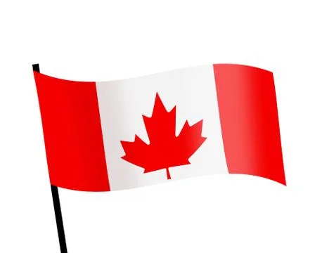 Waving flag of Canada Stock Photos