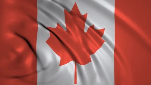 Waving Flag of Canada in the Wind Stock Footage 98078130