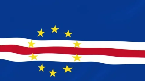 Waving flag of cape verde animation Video stock 337772470