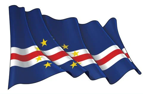 Waving Flag of Capo Verde Stock Illustration