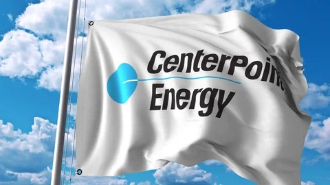 Waving flag with CenterPoint Energy logo... | Stock Video | Pond5