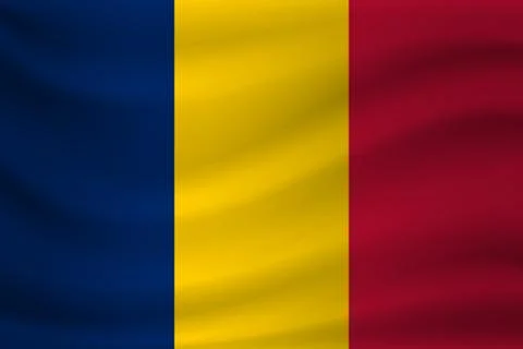 Waving flag of Chad. Vector illustration Stock-Illustration