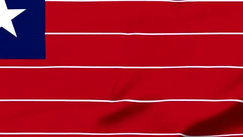 Waving flag of Chile with blue white and red colors Video stock 343573519
