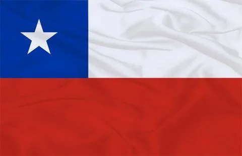 Waving Flag of Chile Stock Illustration