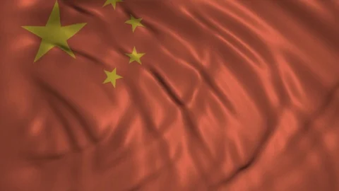 Waving Flag of China in the Wind 動画素材 97721419