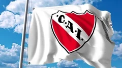 Waving Flag with Club Atletico Independiente Football Club Logo