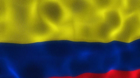 Waving Flag Colombia Stock Footage 54356140