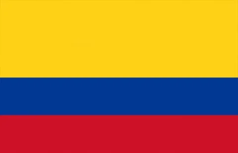 Waving Flag of Colombia Stock Illustration