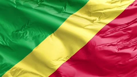 Waving flag of Congo Republic. Loop Stock Footage 232724306