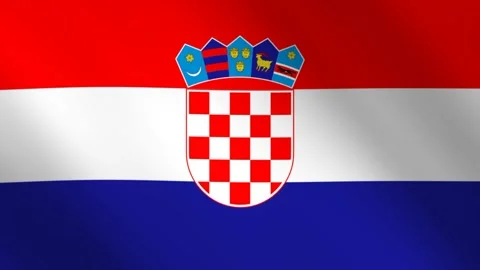 Waving flag of Croatia.  Stock Footage 316970517