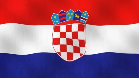 Waving flag of Croatia Stock Footage 340523257