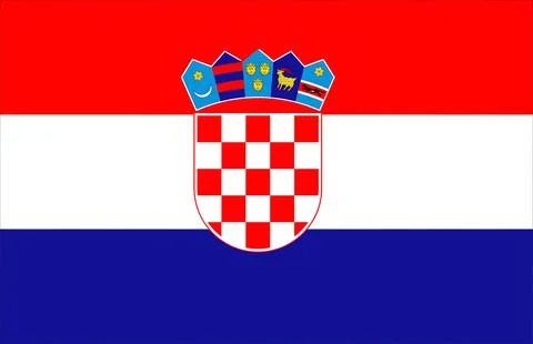 Waving Flag of Croatia Stock Illustration
