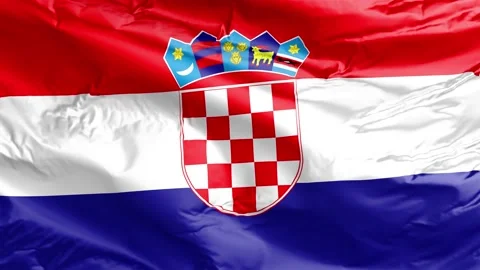 Waving flag of Croatia Republic. Loop Stock Footage 232724336