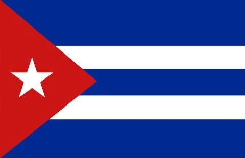 Waving Flag of Cuba Stock Illustration