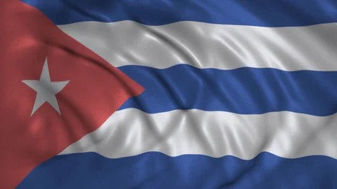 Waving Flag of Cuba in the Wind Stock Footage 98078286