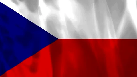 Waving flag of the Czech Republic featuring white red and blue colors in a .. Stock Footage 343583608