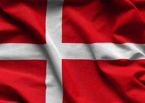 Waving flag of Denmark Фото