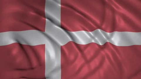 Waving Flag of Denmark in the Wind 動画素材 97723258