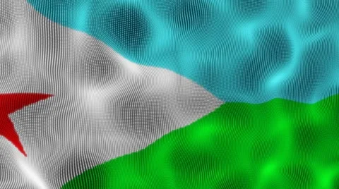 Waving Flag Djibutu Stock Footage 54298434